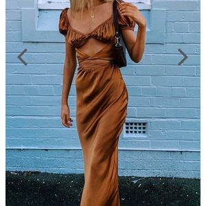 Verge girl au revoir bias maxi dress